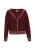 DreiMaster Maritim Gebreid vest  donkerrood / wit