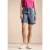 Street One Dames Lyocell jeansshort in Blauw