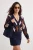 TRENDYOLMİLLA Dames Donkerblauw Geruit Lang Loszittend Vesten
