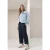 Wide Legs broek met knoopdetail