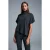 Geribbelde Coltrui met Korte Mouwen Blouse