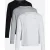 Tommy Hilfiger 3-pack Ls Tee White/black/grey Heather