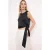 TRENDYOLMİLLA Dames Zwart Effen Mouwloos Regular fit Blouses