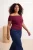 Trendyol Curve Dames Bordeaux Effen Mouwloos Getailleerd Grote maten Blouses