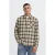Solid regular geruite casual overhemd bruin