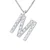Collar ABC Diamonds 0,12 Cts BRIEF “M” 18K wit