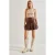 Plissé Faux Leather Mini Rok