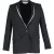 Stella McCartney Contrast Trim Blazer in Zwart Wol