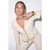TRENDYOLMİLLA Dames Wit Effen Lang Regular fit Blouses
