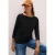 Cecil Dames Basic geribd shirt in Zwart