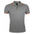 SOLS Heren Pasadena getipt korte mouw Pique Polo Shirt (Grijze mergel/oranje)