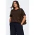 ONLY CARMAKOMA Plus Size rechtvallend T-shirt – donkerbruin