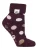 Dames Gezellige Sokken met Omgeslagen Boord | Heat Holders | Warme Fluffy Huissokken voor de Winter – Cabernet Dots