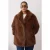 Trendyol Curve Dames Bruin Effen Lang Regular fit Grote maten Jassen