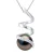 Diamond Pendant 0.060 Cts Gekweekte Parel van Tahiti Ronde 89mm White Gold