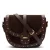 Manfield suede crossbody tas donkerbruin