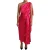 Eén-schouder Wrap Satijnen Midi Jurk