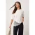 TRENDYOLMİLLA Dames Ecru Effen Kort Regular fit T-shirts