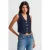 Dames Geweven Crop Vest