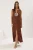 TRENDYOLMİLLA Dames Bruin Effen Maxi Mouwloos Strandkleding Recht Strandjurken