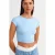 Slim Fit Crop Jersey Blouse