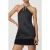 Reiss Embellished Necklace Mini Dress Black