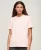 Superdry Vrouwen Geborduurd Vintage Logo T-shirt van Biologisch Katoen Roze