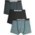 Lambretta Boxershorts met herenlogo (3-pack) (Marine/Zilver/Zwart)