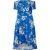 Mela London Midi-jurk met bloemenprint en blote schouders voor dames (Blauw)
