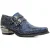 New Rock vintage blauwe leren schoenen met bloemengesp-7960-S7