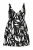 Ulla Popken Shaping-badpak  zwart / wit
