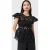AllSaints Meadow Emb Top Black