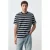 Mango Man regular gestreepte gestreept T-shirt donkerblauw