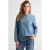 Anytime denim blouse met strass steentjes blauw