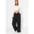 TRENDYOLMİLLA Dames Zwart Slogan Wijde pijp Hoge taille Broeken