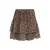 Anytime mini rok met ruches panterprint