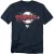 Superman Unisex T-shirt voor volwassenen met meteorietmotief (Marine)