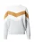 ABOUT YOU Trui ‘Janine’  cognac / lichtgrijs / wit