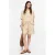 comma regular waist gestreepte casual short beige