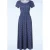 Mirella maxi jurk in cap blauw