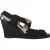 Salvatore Ferragamo Espadrille-sleehaksandalen van zwart stro