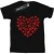 Disney Meisjes Mickey Mouse Hart Silhouet Katoenen T-Shirt (Zwart)