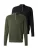 JACK & JONES Trui ‘JJEEMIL’  olijfgroen / zwart