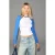 Kort T-shirt met slim fit en colour blocking