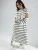 My fashion Gebreide jurk  zwart / wit