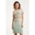 Smashed Lemon Gebreide jurk met zigzag print in groen en beige |
