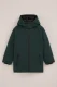 WE Fashion – Jongens waterafstotende parka jas met capuchon – Regular fit – Donkergroen –