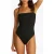 Tommy Hilfiger Straight One Piece Swimsuit Slim Fit Black