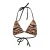 SoulCal Bikinitop voor dames met tijgerprint en strik aan de achterkant (Zwart/Bruin)