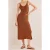 Boden Sparkle Knitted Midi Dress Cognac Bronze, Gold Sparkle